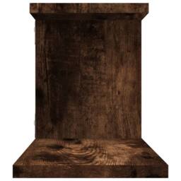 Berkfield Home Wall-Mounted TV Shelf Smoked Oak 125x18x23 cm Engineered Wood in Brown - Size: 125 x 18 x 23 cm - thumbnail 6