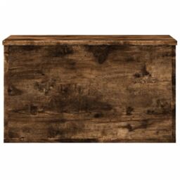 Berkfield Home Storage Box Smoked Oak 60x35x35 cm Engineered Wood in Brown - Size: 60 x 35 x 35 cm - thumbnail 4