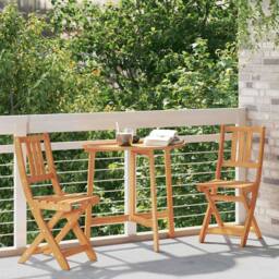Berkfield Home Folding Garden Chairs 2 pcs 36x46x85 cm Solid Wood Acacia in Brown - Size: 36 x 46 x 85 cm - thumbnail 3