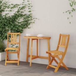 Berkfield Home Folding Garden Chairs 2 pcs 36x46x85 cm Solid Wood Acacia in Brown - Size: 36 x 46 x 85 cm - thumbnail 2