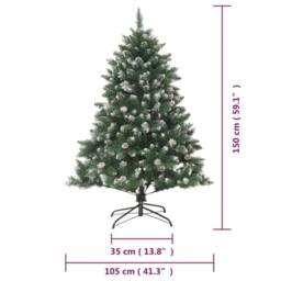 Berkfield Home Beautiful Artificial Christmas Tree with Stand 150 cm PVC in Green - thumbnail 9