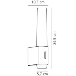 Nordlux Modern Indoor Wall Light Brown Plastic Intergrated LED 25, 000hrs - Mains Powered, IP44 - thumbnail 4