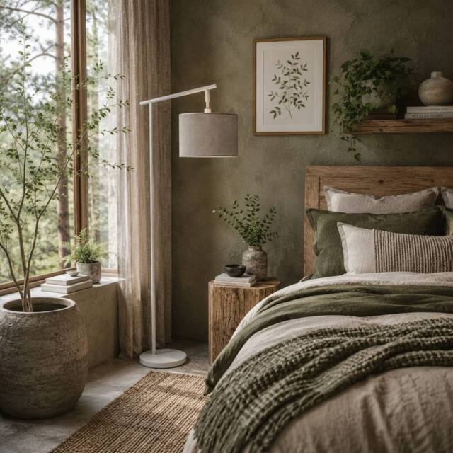 Wyld Haus Moneel Grey Adjustable Metal Floor Lamp Rotating Cream Shade - image 1