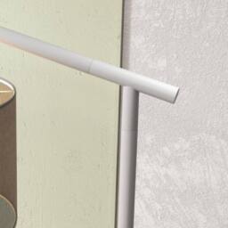Wyld Haus Moneel Grey Adjustable Metal Floor Lamp Rotating Cream Shade - thumbnail 9