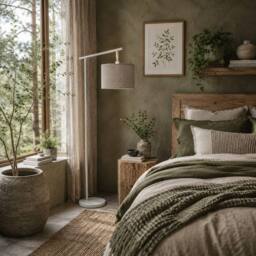 Wyld Haus Moneel Grey Adjustable Metal Floor Lamp Rotating Cream Shade - thumbnail 1