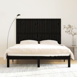Berkfield Home Wall Headboard Black 166x3x110 cm Solid Wood Pine - Size: 166 x 3 x 110 cm - thumbnail 3