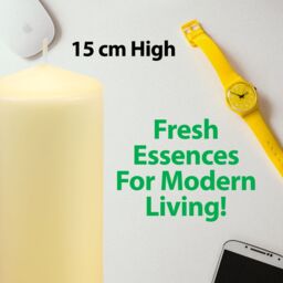 VFM e-Store Vanilla 15cm Pillar Candle Luxury Scented Decor in Off-White - thumbnail 3