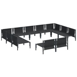 Berkfield Home Garden Sofa Set 11 pcs Anthracite Steel - thumbnail 5
