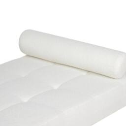 Wyld and Coco White Bouclé Chaise Longue with Metal Legs - thumbnail 8