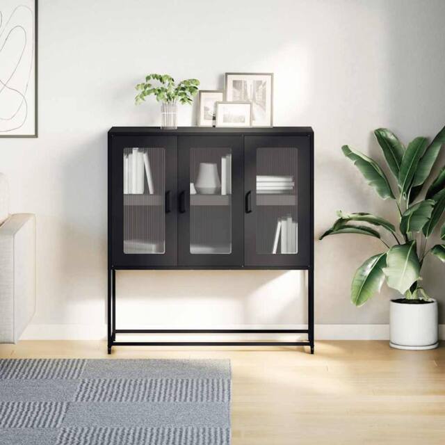 Berkfield Home Sideboard Anthracite 100.5x39x107 cm Cold-rolled Steel in Charcoal - image 1