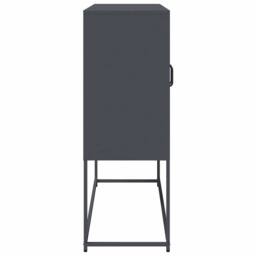 Berkfield Home Sideboard Anthracite 100.5x39x107 cm Cold-rolled Steel in Charcoal - thumbnail 7