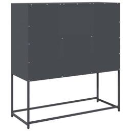 Berkfield Home Sideboard Anthracite 100.5x39x107 cm Cold-rolled Steel in Charcoal - thumbnail 8