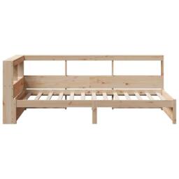Berkfield Home Bookcase Bed without Mattress 75x190 cm Solid Wood Pine in Natural - thumbnail 8