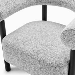 FurnitureboxUK Mirabel Fabric Accent Tub Chair in Grey - thumbnail 7
