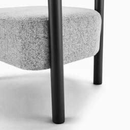 FurnitureboxUK Mirabel Fabric Accent Tub Chair in Grey - thumbnail 8