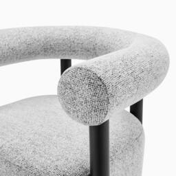 FurnitureboxUK Mirabel Fabric Accent Tub Chair in Grey - thumbnail 6