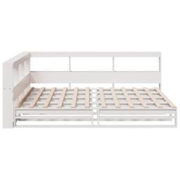 Berkfield Home Bookcase Bed without Mattress White 135x190cm Solid Wood Pine - Size: 135x190 cm - thumbnail 6