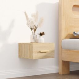 Berkfield Home Wall-mounted Bedside Cabinets 2 pcs Sonoma Oak 35x35x20 cm in Brown - Size: 35 x 35 x 20 cm - thumbnail 3