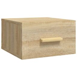 Berkfield Home Wall-mounted Bedside Cabinets 2 pcs Sonoma Oak 35x35x20 cm in Brown - Size: 35 x 35 x 20 cm - thumbnail 6