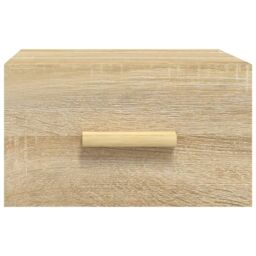 Berkfield Home Wall-mounted Bedside Cabinets 2 pcs Sonoma Oak 35x35x20 cm in Brown - Size: 35 x 35 x 20 cm - thumbnail 5