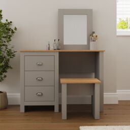GFW Lancaster Dressing Table Set in Grey - thumbnail 1