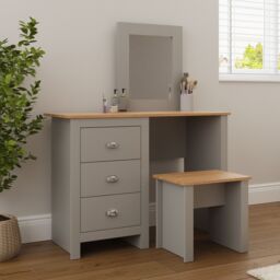 GFW Lancaster Dressing Table Set in Grey - thumbnail 2