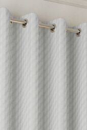 Enhanced Living Velvet Embossed Thermal Dimout Curtains for Bedroom & Living Room in Grey - Size: 168 cm width x 183 cm drop - thumbnail 2