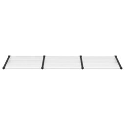 Berkfield Home Door Canopy Black & Transparent 297.5x90 cm Polycarbonate in Clear - thumbnail 3