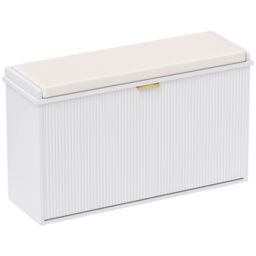 HOMCOM Shoe Storage Bench with Cushion & Flip-Drawer in White - thumbnail 2