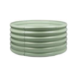 Harbour Housewares Raised Garden Beds - 2x Round Bottomless Galvanised Steel Planter 90 x 45cm in Green - Size: 90 x 45 cm - thumbnail 6