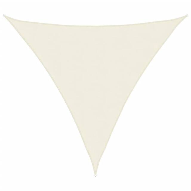 Berkfield Home Sunshade Sail Oxford Fabric Triangular 3x3x3 m Cream - image 1
