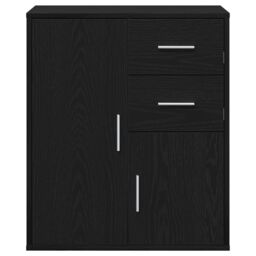 Berkfield Home Sideboard with Drawer with Shelf Black oak 60 x 31 x 70 cm Engineered wood - thumbnail 6