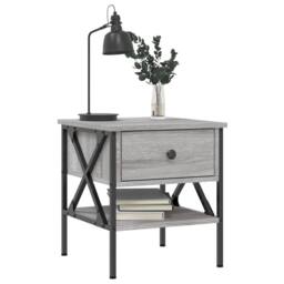 Berkfield Home Bedside Tables 2 pcs Grey Sonoma 40x42x45 cm Engineered Wood - Size: 40 x 42 x 45 cm - thumbnail 3