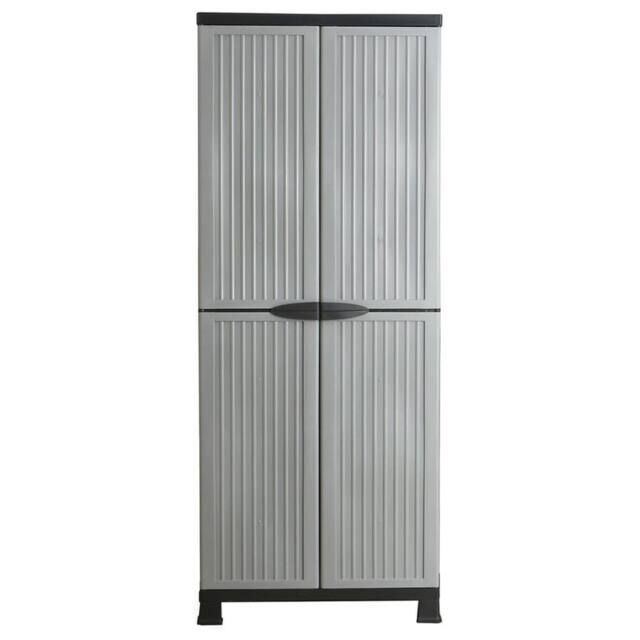 Berkfield Home Plastic Cabinet 68x39x171.5 cm in Grey - image 1