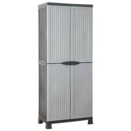 Berkfield Home Plastic Cabinet 68x39x171.5 cm in Grey - thumbnail 3