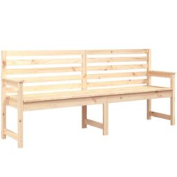 Berkfield Home Garden Bench 203.5x48x91.5 cm Solid Wood Pine in Brown - thumbnail 2