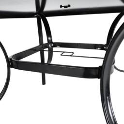 Living and Home 2 Seater Outdoor Garden Dining Bistro Set in Black - thumbnail 8