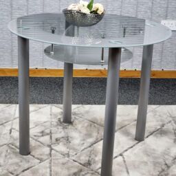 KOSY KOALA Glass Grey Dining Table Round Dining Table Dining Room Kitchen Furniture - thumbnail 7