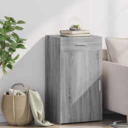 Berkfield Home Sideboard Grey Sonoma 50x42.5x93 cm Engineered Wood - thumbnail 1