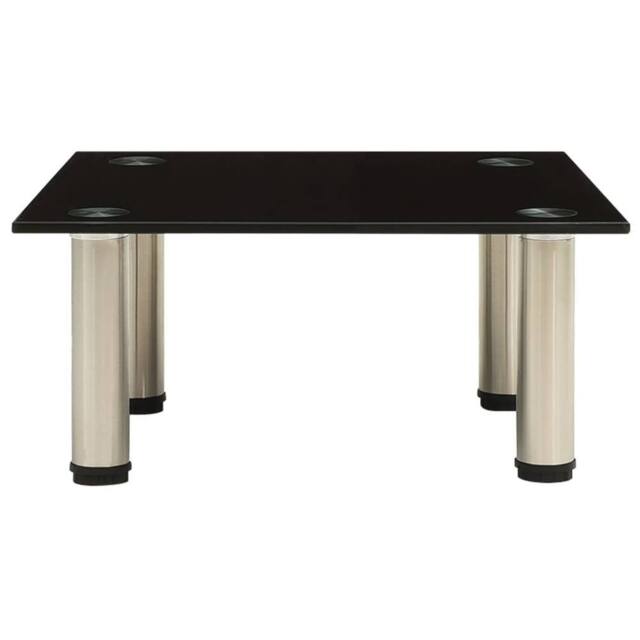 Berkfield Home TV Stand Black 40x35x17 cm Tempered Glass - Size: 40 x 35 x 17 cm - image 1