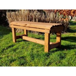 Churnet Valley Garden Furniture Ltd Valley Backless Garden Bench - Timber - Fully Assembled in Brown - thumbnail 2