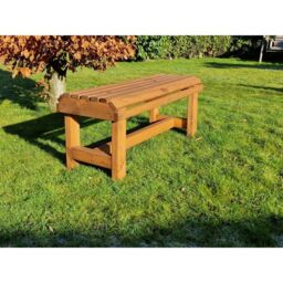 Churnet Valley Garden Furniture Ltd Valley Backless Garden Bench - Timber - Fully Assembled in Brown - thumbnail 3