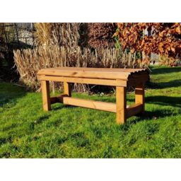 Churnet Valley Garden Furniture Ltd Valley Backless Garden Bench - Timber - Fully Assembled in Brown - thumbnail 1