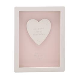 Bambino by Juliana 1st Birthday Pink Framed Plaque in Light Pink - thumbnail 2