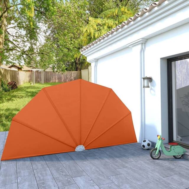 Berkfield Home Collapsible Terrace Side Awning Terracotta 200 cm in Orange
