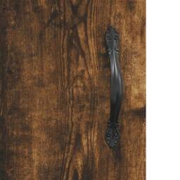 Berkfield Home Highboard Smoked Oak 34.5x34x180 cm Engineered Wood in Brown - thumbnail 9