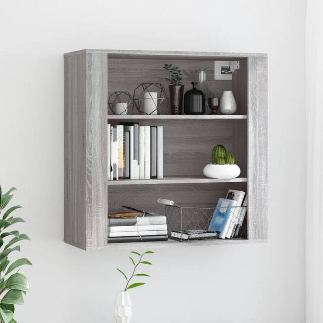 Berkfield Home Wall Cabinet Grey Sonoma 80x33x80 cm Engineered Wood - Size: 80 x 33 x 80 cm - image 1