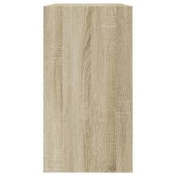 Berkfield Home Shoe Cabinet Sonoma Oak 80x34x63 cm Engineered Wood in Light Brown - Size: 80 x 34 x 63 cm - thumbnail 6