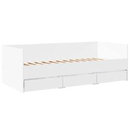 Berkfield Home Daybed with Drawers without Mattress White 100x200 cm - thumbnail 3