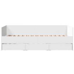 Berkfield Home Daybed with Drawers without Mattress White 100x200 cm - thumbnail 4
